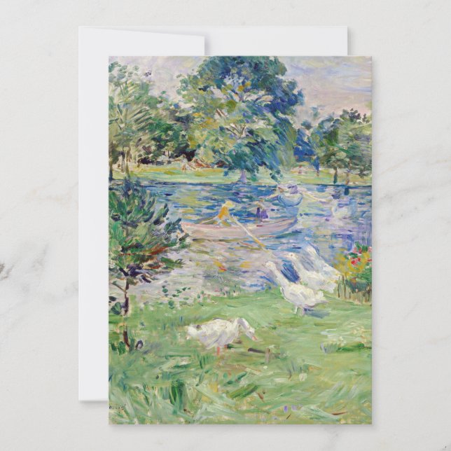 Carte De Remerciements Berthe Morisot - Fille en bateau avec oie (Devant)
