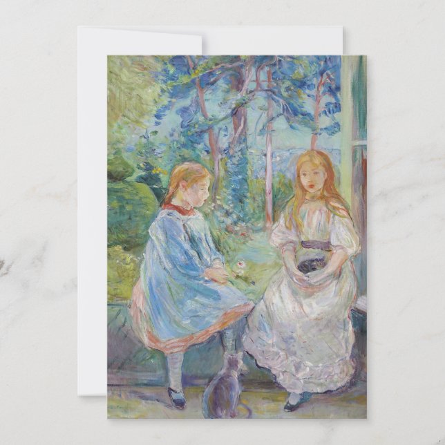 Carte De Remerciements Berthe Morisot - Jeunes Filles à la Fenêtre (Devant)
