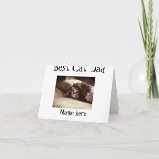 Carte De Remerciements best cat dad photo name fathers day pet dad daddy 