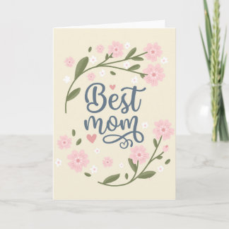 Carte De Remerciements Best Mom Mothers Day Birthday Thank you Mom