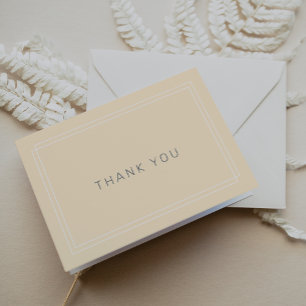 Carte De Remerciements Beurre neutre simple Mariage jaune