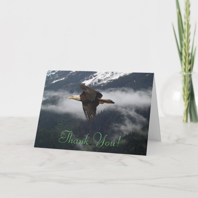 Carte De Remerciements Bientôt Eagle Gratitude Wildlife Thank You (Devant)