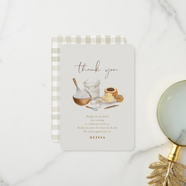 Carte De Remerciements Bientôt on va retirer la douche de nuptiale (Devant/Arrière en situation)