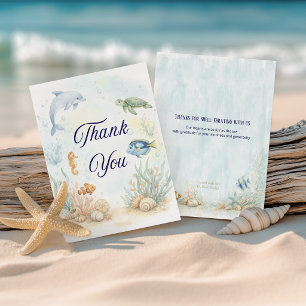 Carte De Remerciements Bientôt sous les mers Baby Shower