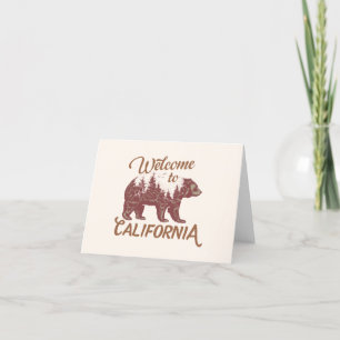 Carte De Remerciements Bienvenue à l'ours de Californie