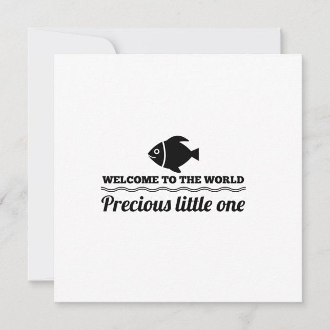 Carte De Remerciements Bienvenue dans le monde précieux petit un (Devant)