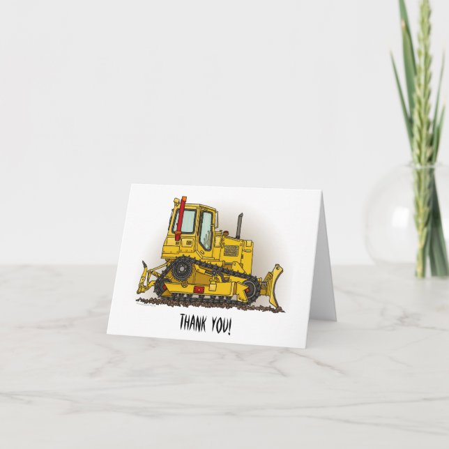 Carte De Remerciements Big Bulldozer (Devant)
