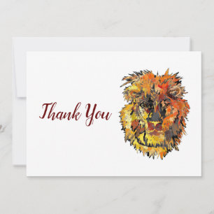 Carte De Remerciements Big Lion