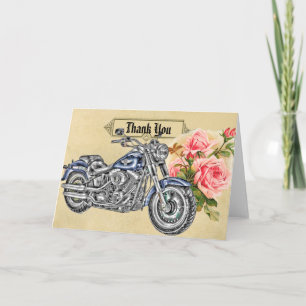 Carte De Remerciements Biker Wedding
