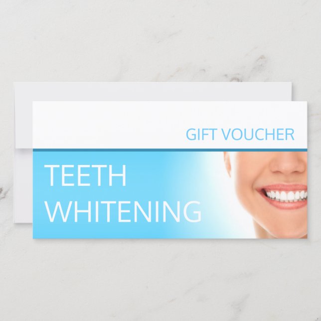 Carte De Remerciements Billet cadeau pour le blanchiment des dents Mariag (Devant)