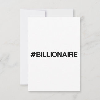 CARTE DE REMERCIEMENTS BILLIONNAIRE