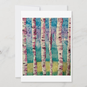 Carte De Remerciements Birches bouffantes, par Joyce Knight-Coyne
