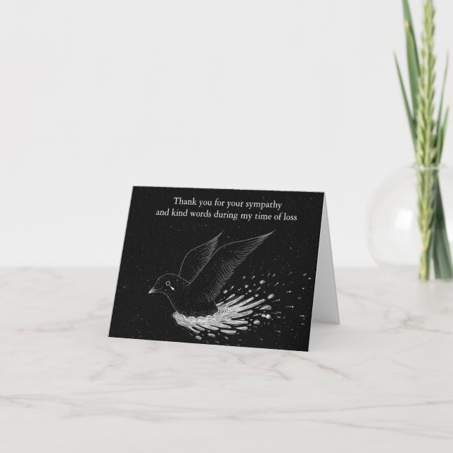 Carte de remerciements Bird Star Wings (Devant)