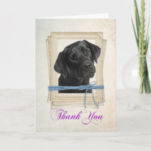 Carte de remerciements Black Lab