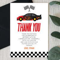 Black Red Flame Racecar Race Voiture Anniversaire