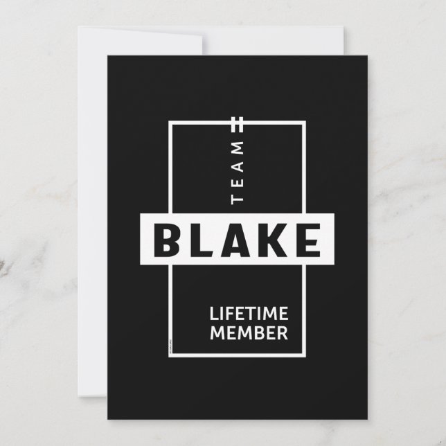 Carte De Remerciements Blake Nom personnalisé Anniversaire Cadeau (Devant)