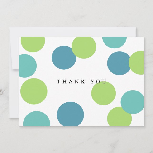 Carte de remerciements blanc coloré (Devant)