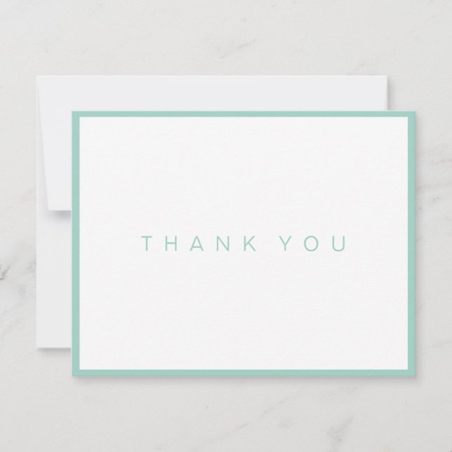 Carte de remerciements blanc moderne avec la (Devant)