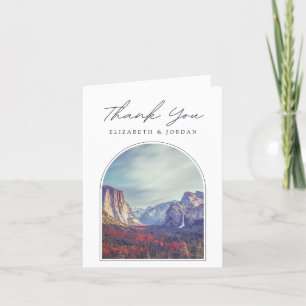Carte de remerciements blanc Yosemite
