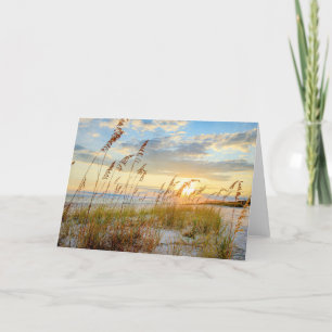 Carte De Remerciements Blank 5 x 7 Card Oats de mer à la plage