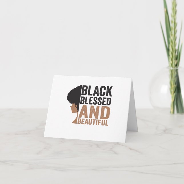 Carte De Remerciements Blessé noir et beau mois de l'histoire africaine (Devant)