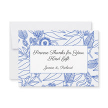 Bleu Botanique Mariage floral personnalisé
