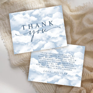 Carte De Remerciements Bleu clair "On Cloud Nine" Chaussure de plage pour