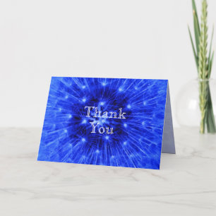 Carte de remerciements bleu de souffle de
