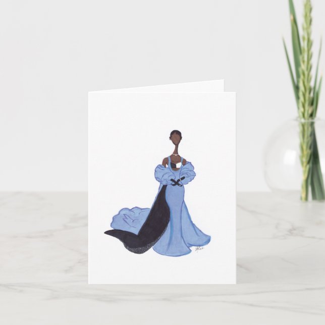 Carte De Remerciements Bleu de Venise (Devant)