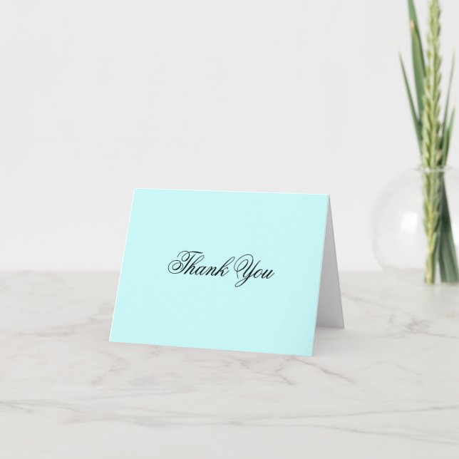 Carte de remerciements bleu doux (Devant)