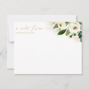 Carte De Remerciements Bleu Hydrangea Aquarelle Fleurs Script