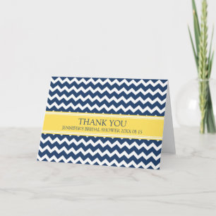 Carte de remerciements bleu jaune de Fête de la