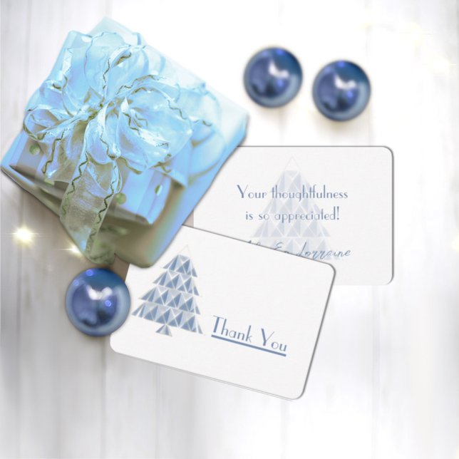 Carte de remerciements bleu Joyoux Noel (Créateur téléchargé)