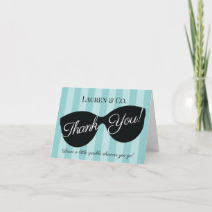 Carte De Remerciements Bleu Little Black