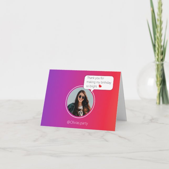 Carte De Remerciements BloggerCouleur Anniversaire (Devant)