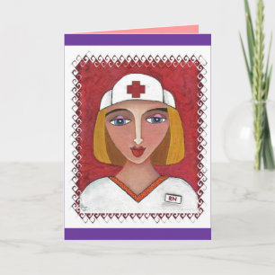 Carte De Remerciements Blonde RN - notes de remerciement pour les infirmi