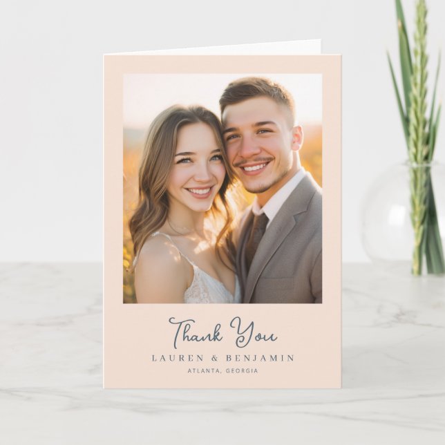 Carte De Remerciements Blossom and Vow Wedding (Devant)