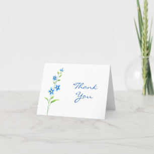 Carte De Remerciements Blossoms bleus