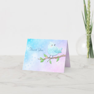 Carte de remerciements Blue Bird