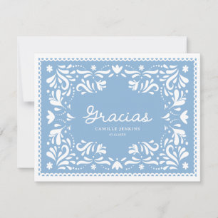 Carte De Remerciements Blue Cielito Lindo