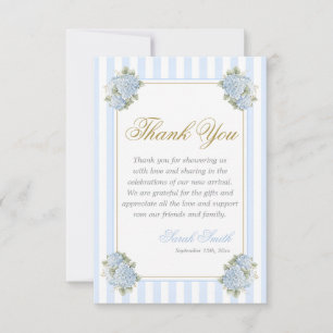 Carte De Remerciements Blue Hydrangea Grand millénaire
