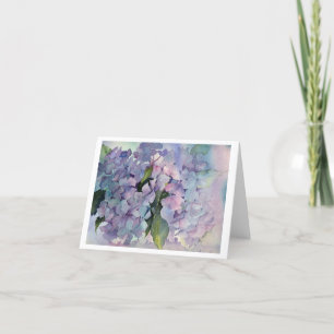Carte De Remerciements Blue Hydrangeas
