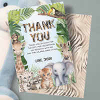 Blue Safari animaux, Wild One 1er anniversaire