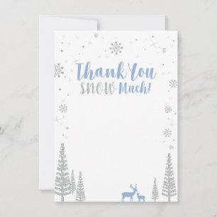 Carte de remerciements Blue & Silver Winter Wonder