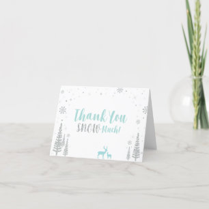 Carte de remerciements Blue & Silver Winter Wonder