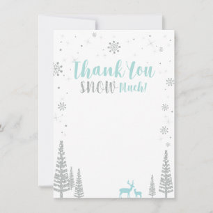 Carte de remerciements Blue & Silver Winter Wonder