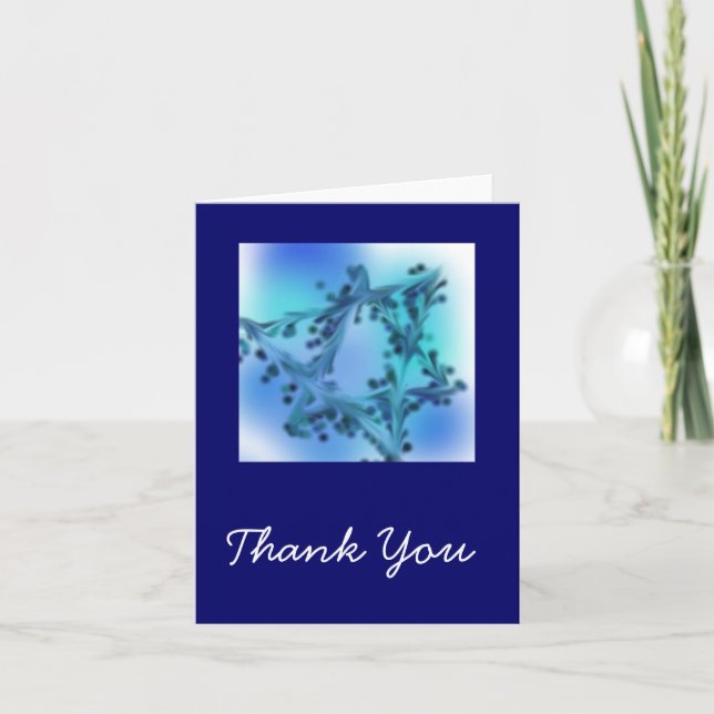 Carte de remerciements Blue Star (Devant)