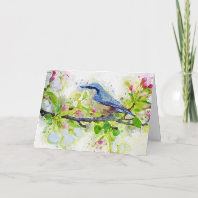CARTE DE REMERCIEMENTS BLUEBIRD BLANK ALL-OCCASION CARD (Devant)