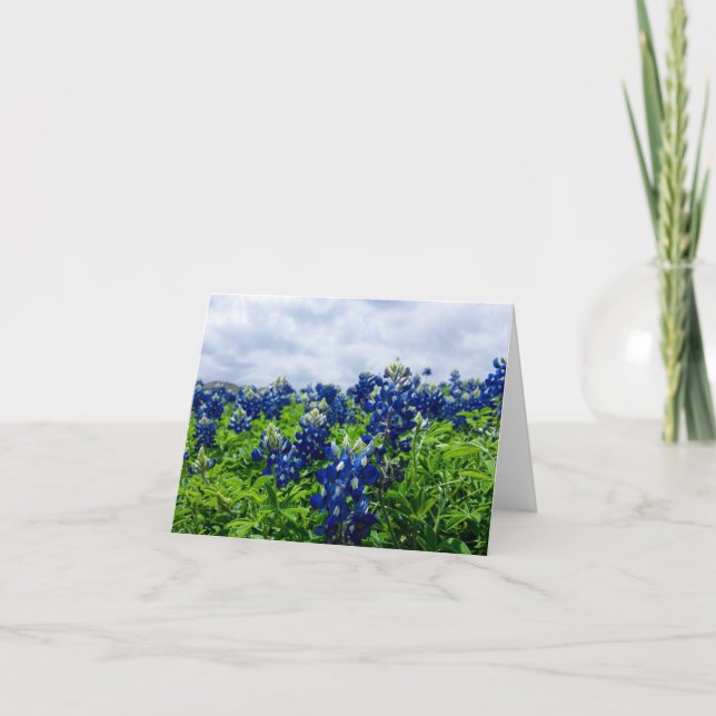 Carte De Remerciements Bluebonnets Fleurs Bleues Texas Texan Floral (Devant)