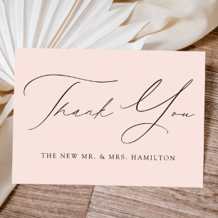 Carte De Remerciements Blush Modern Elegance Mariage